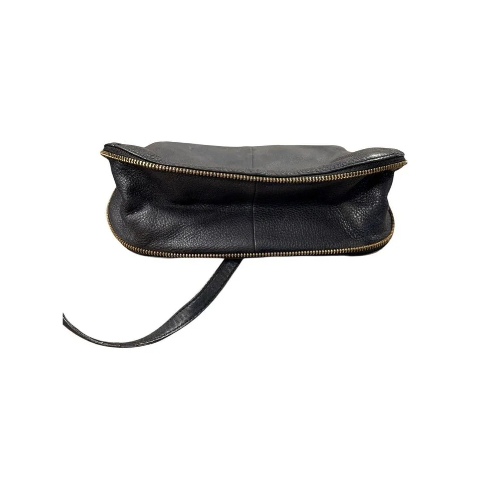 Tory Burch Ivy Leather Convertible Shoulder Bag Black Expandable‎ Crossbody Read